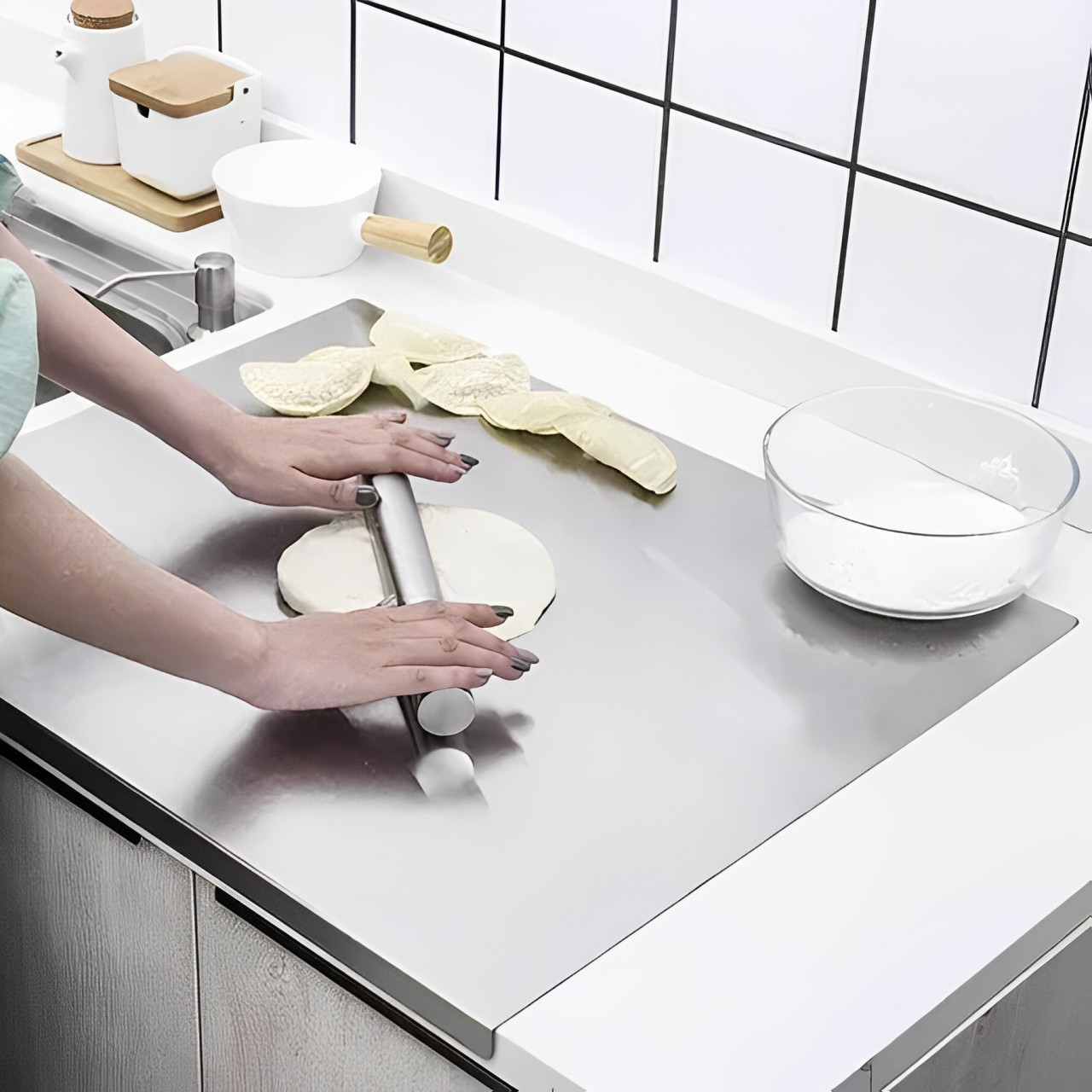 stainless chopping board